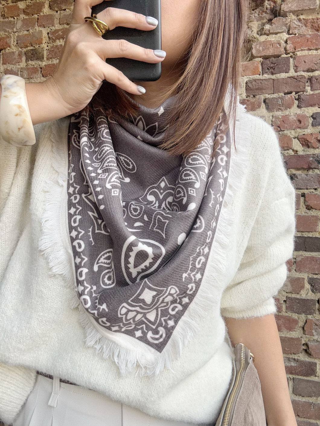 Écharpe bandana choco