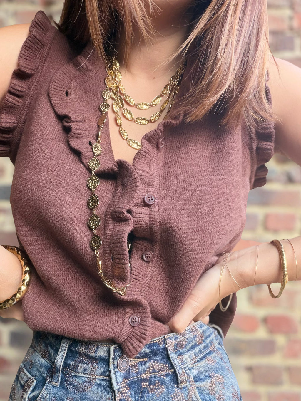 Gilet sans manches choco