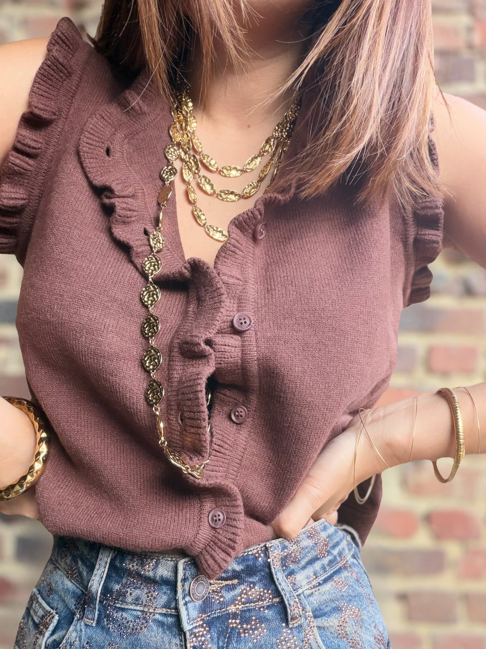 Gilet sans manches choco