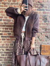 Charger l&#39;image dans la galerie, Gilet Veste moumoute choco
