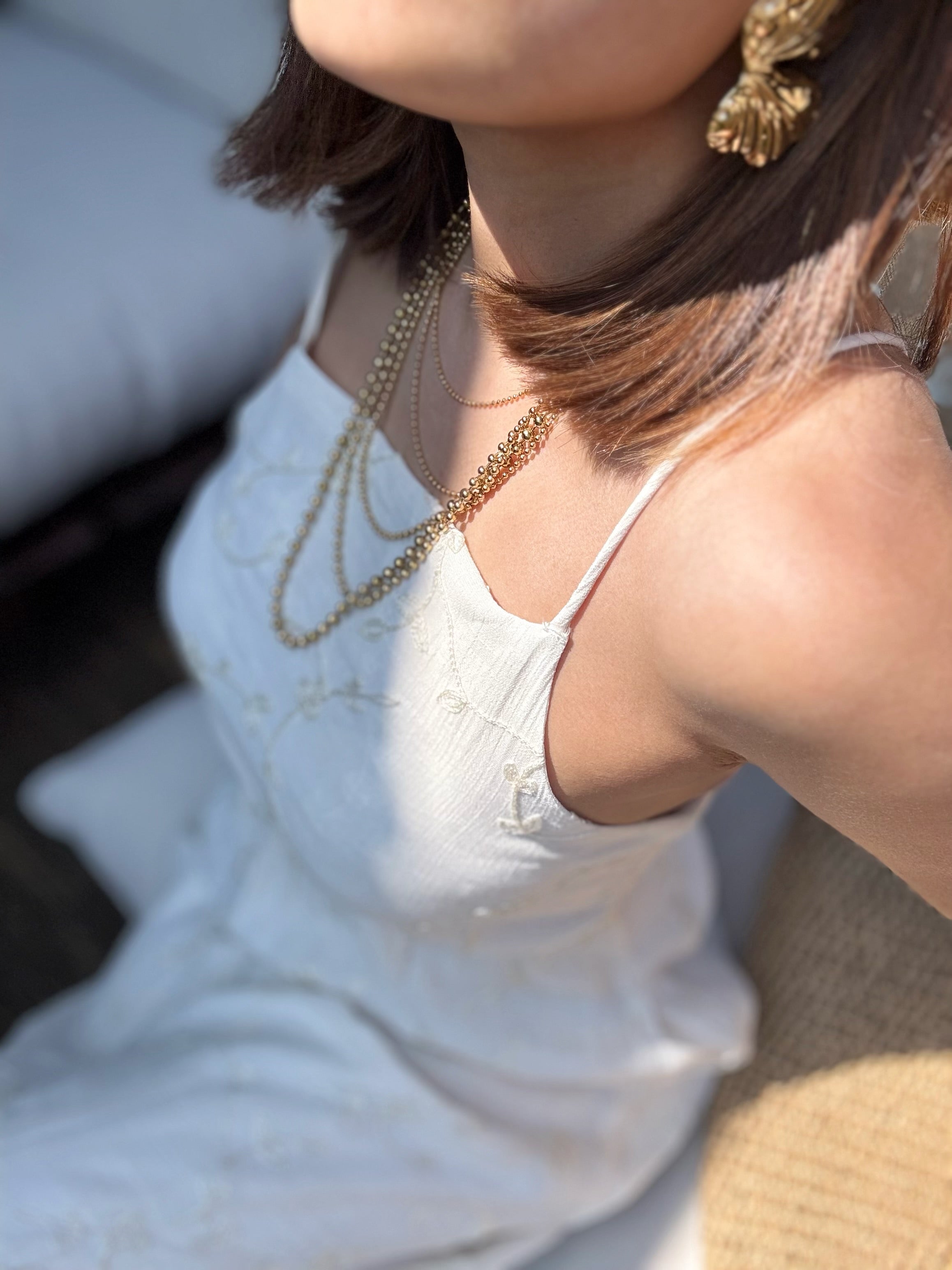 Robe longue écrue