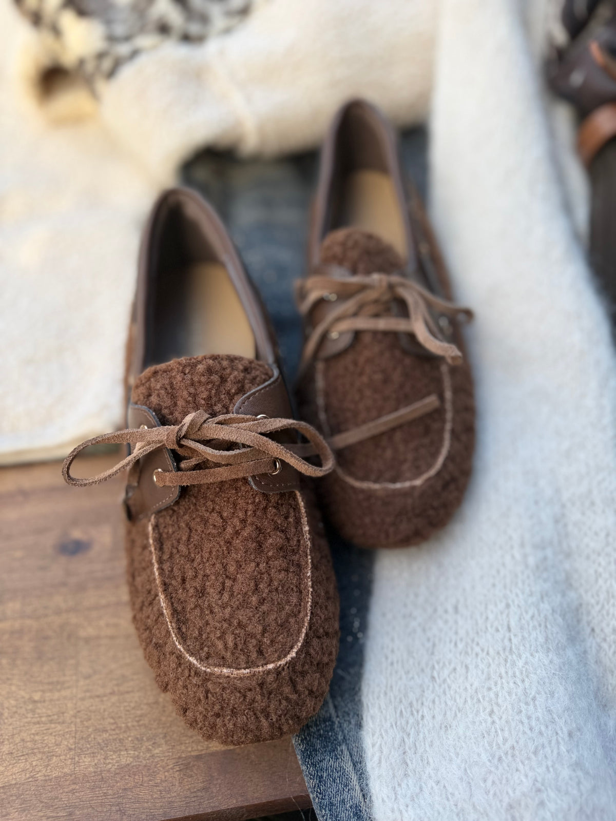 Mocassins moumoute choco