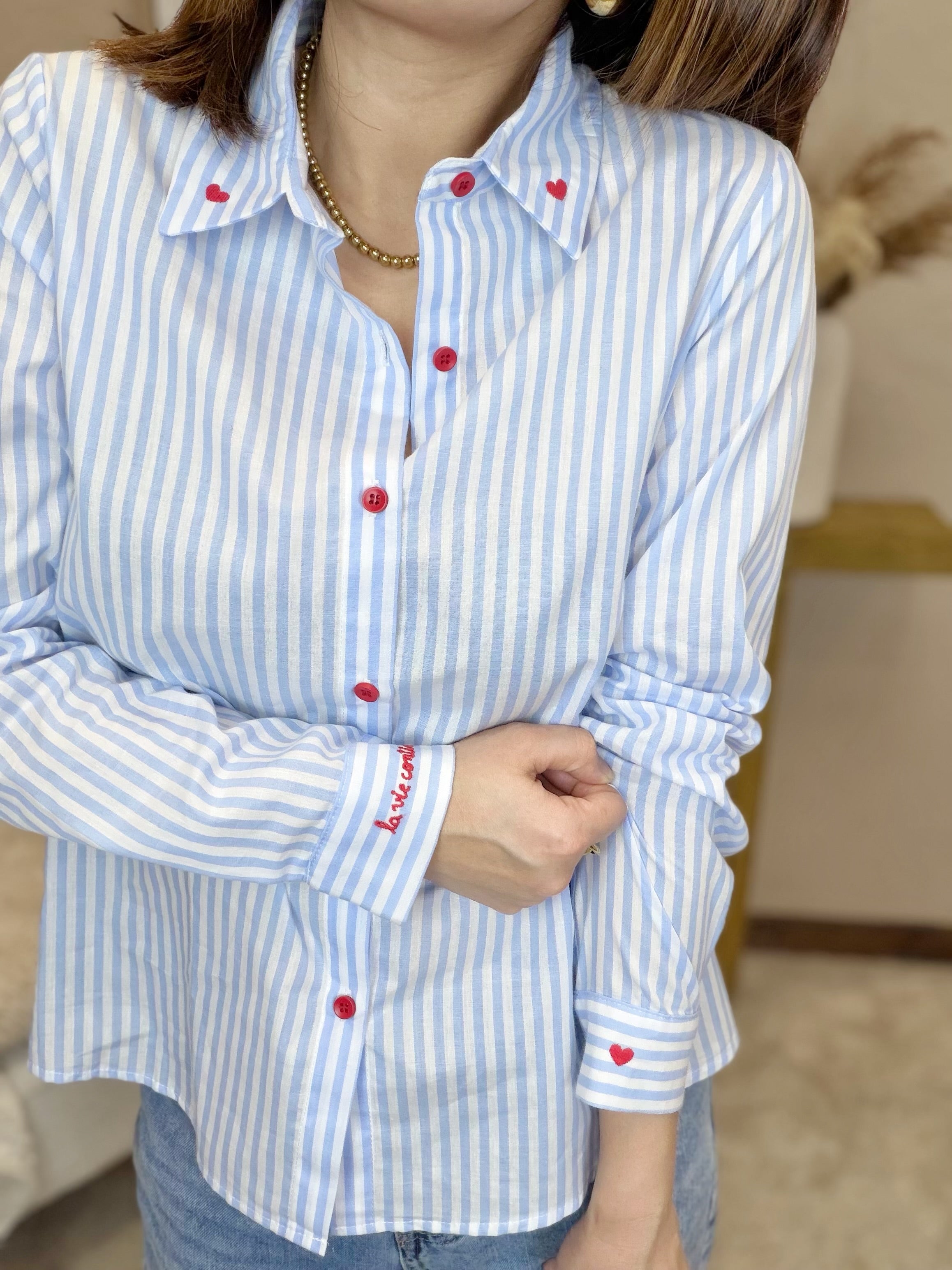 Chemisier cœur la vie continue