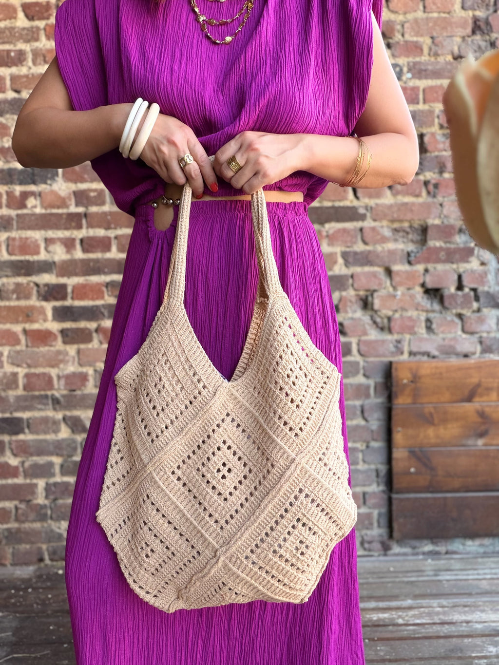 Ensemble crépon magenta