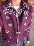 Gilet bandana bordeaux