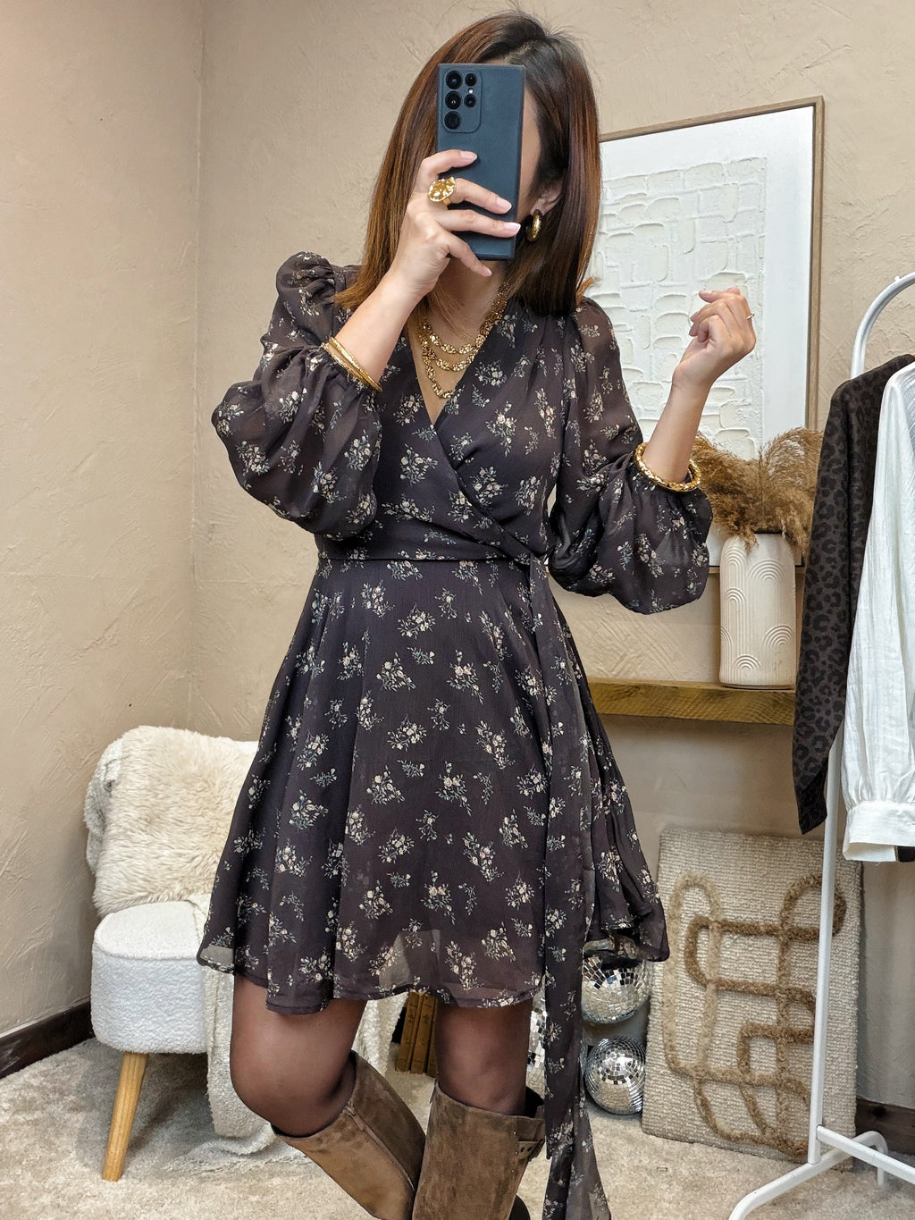 Robe avec motifs floral