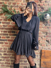 Charger l&#39;image dans la galerie, Robe noire à paillettes
