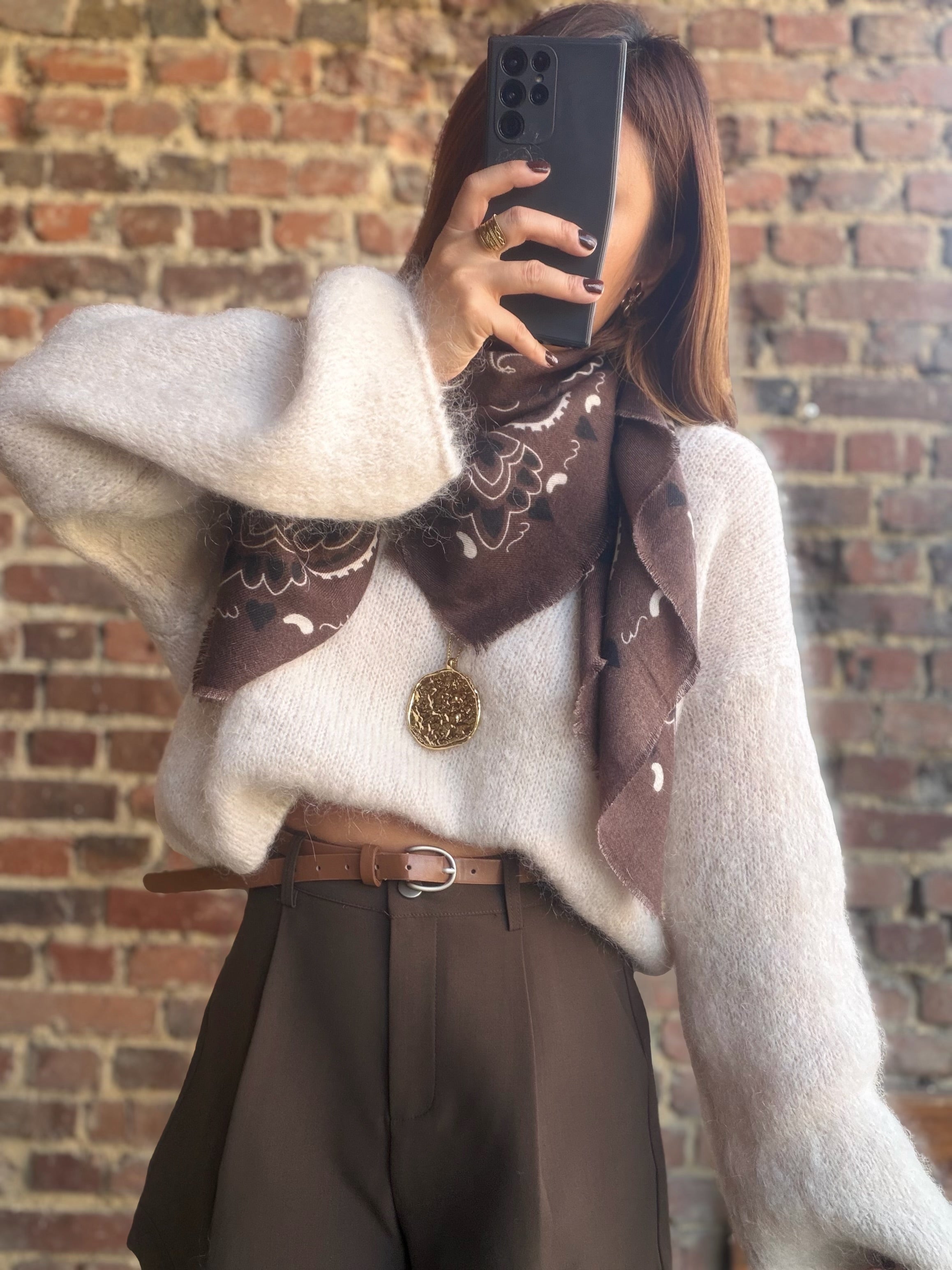 Écharpe Bandana choco