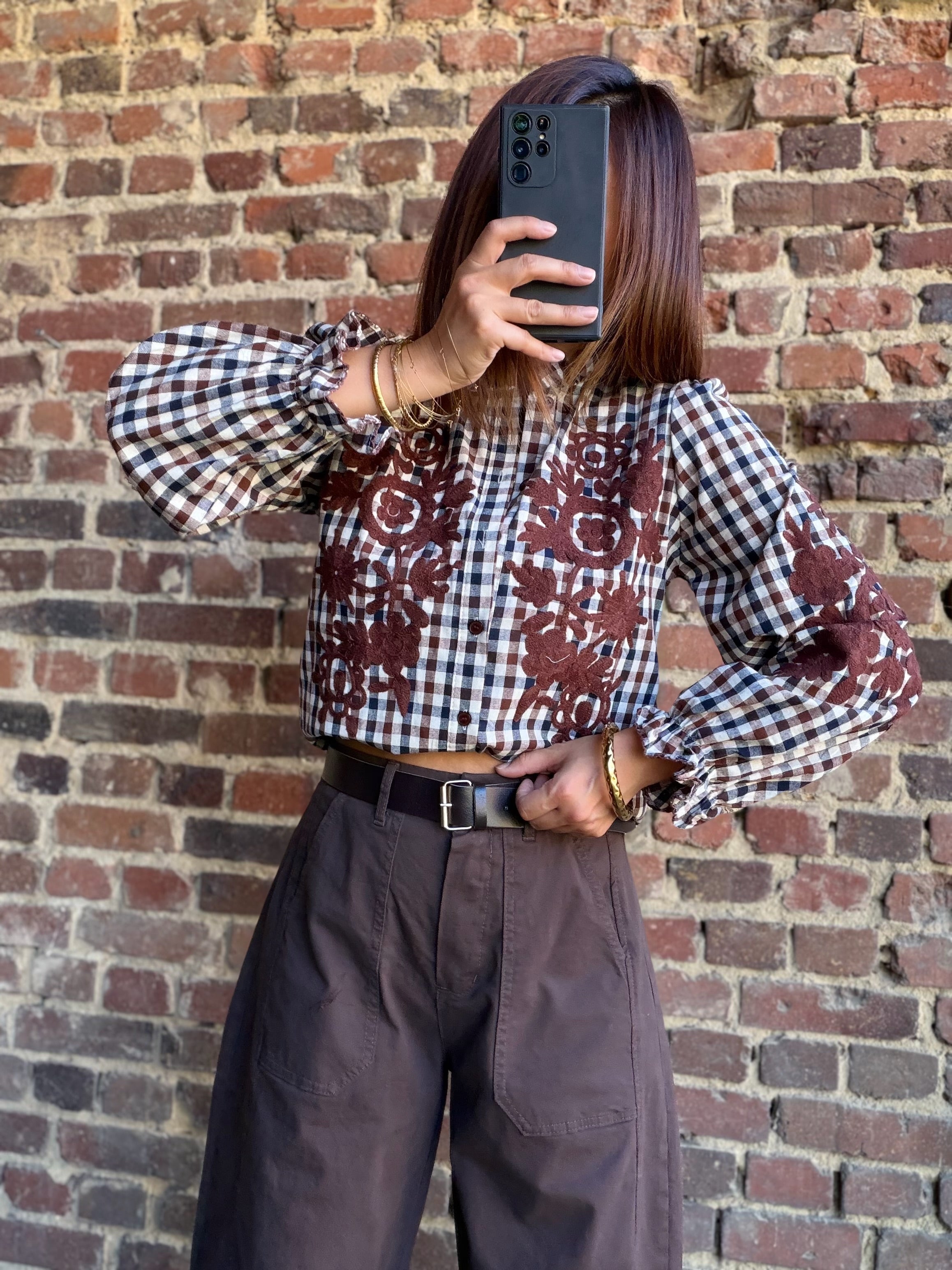 Chemise à carreaux