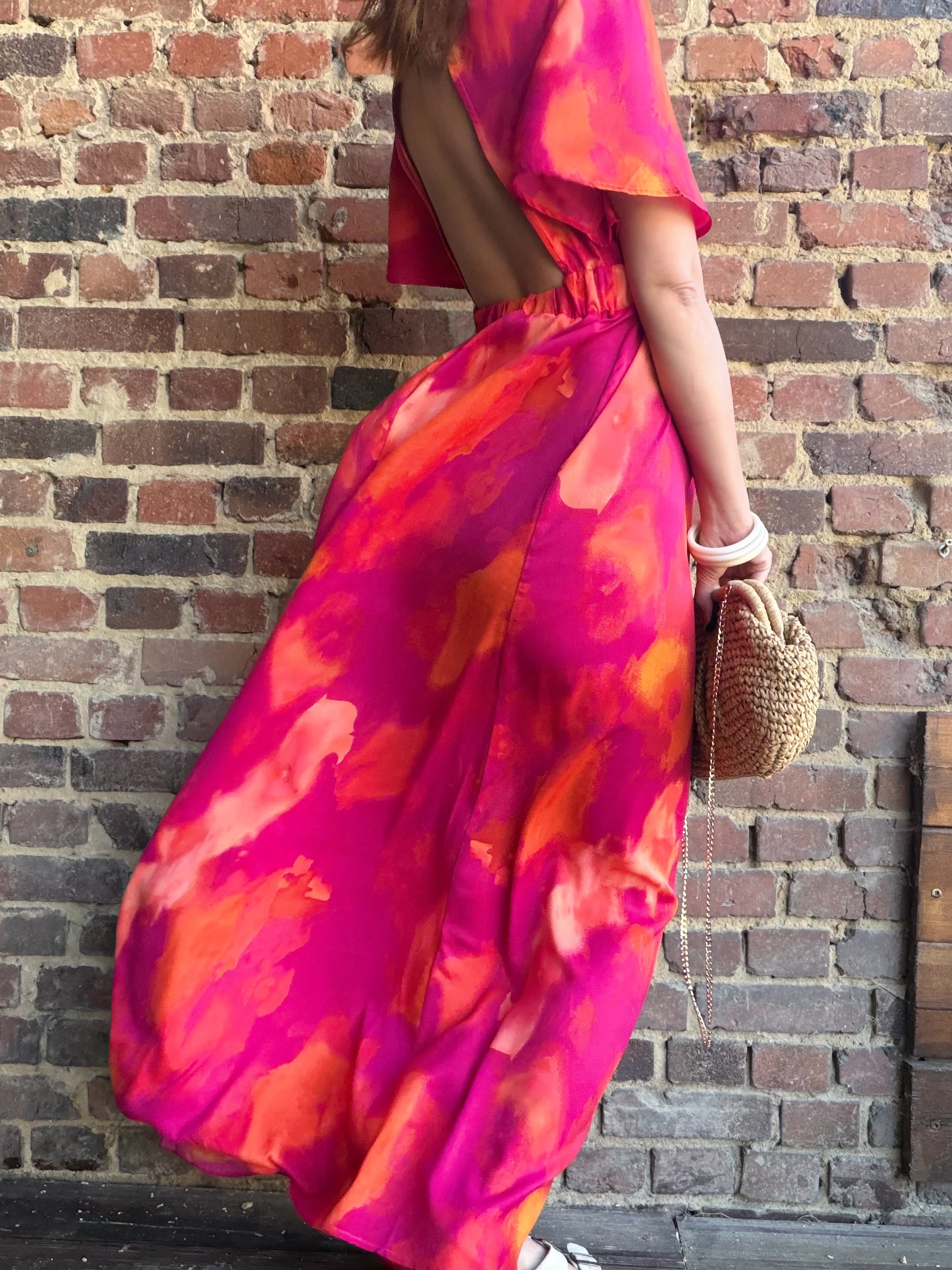Robe colorée dos nu