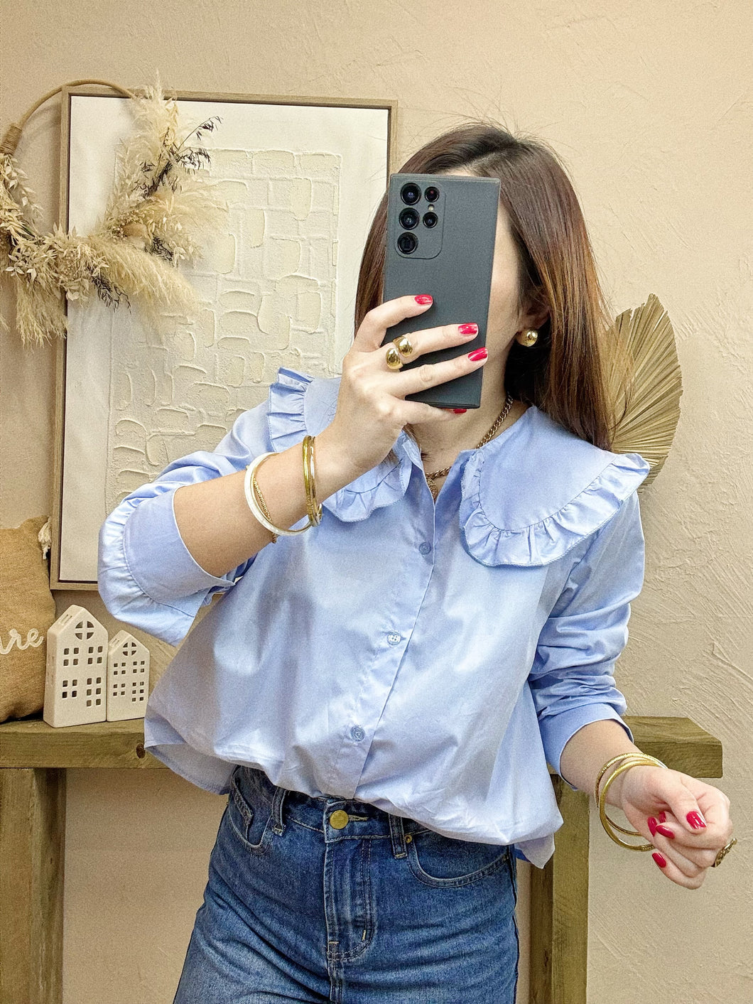 Blouse bleue