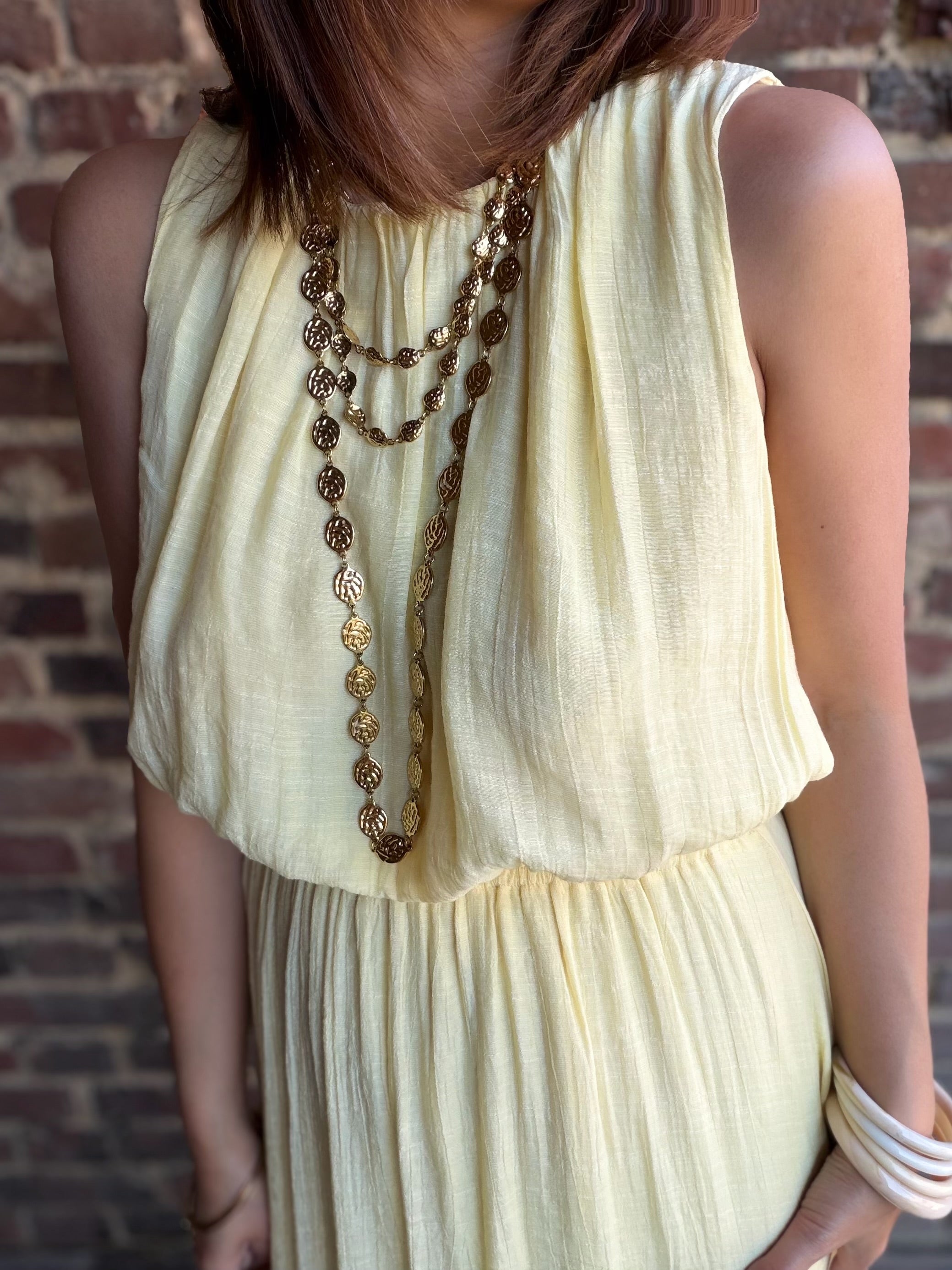 Robe jaune bohème