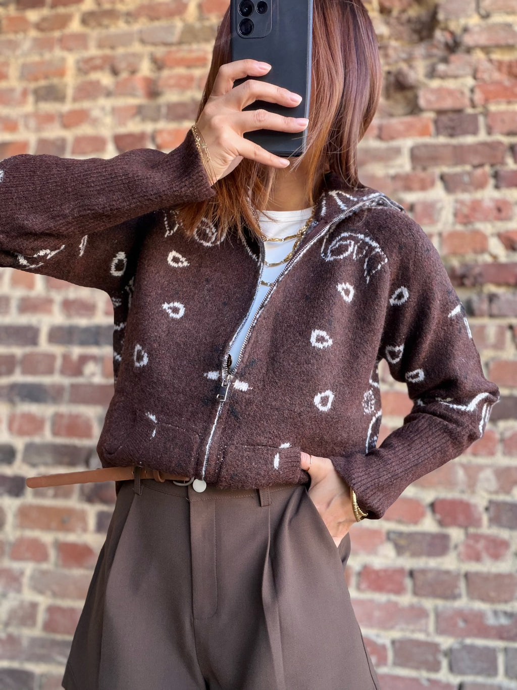 Gilet bandana choco