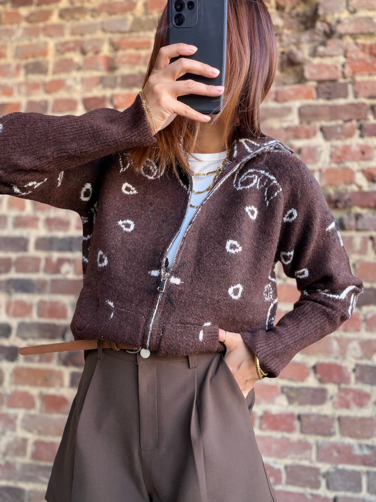 Gilet bandana choco