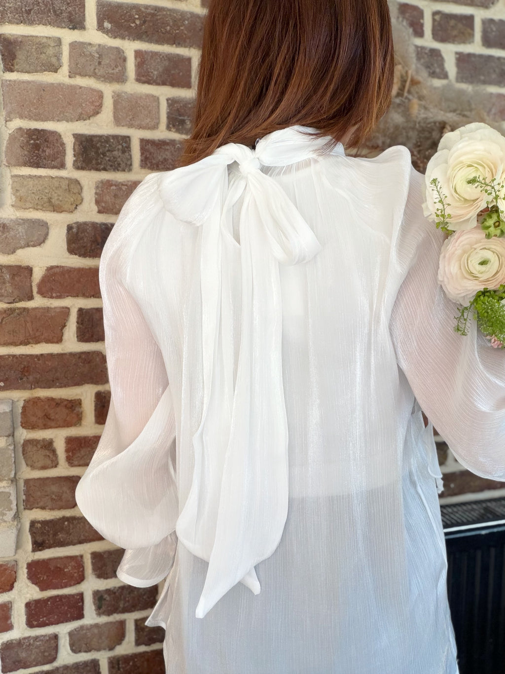 Blouse transparente brillante