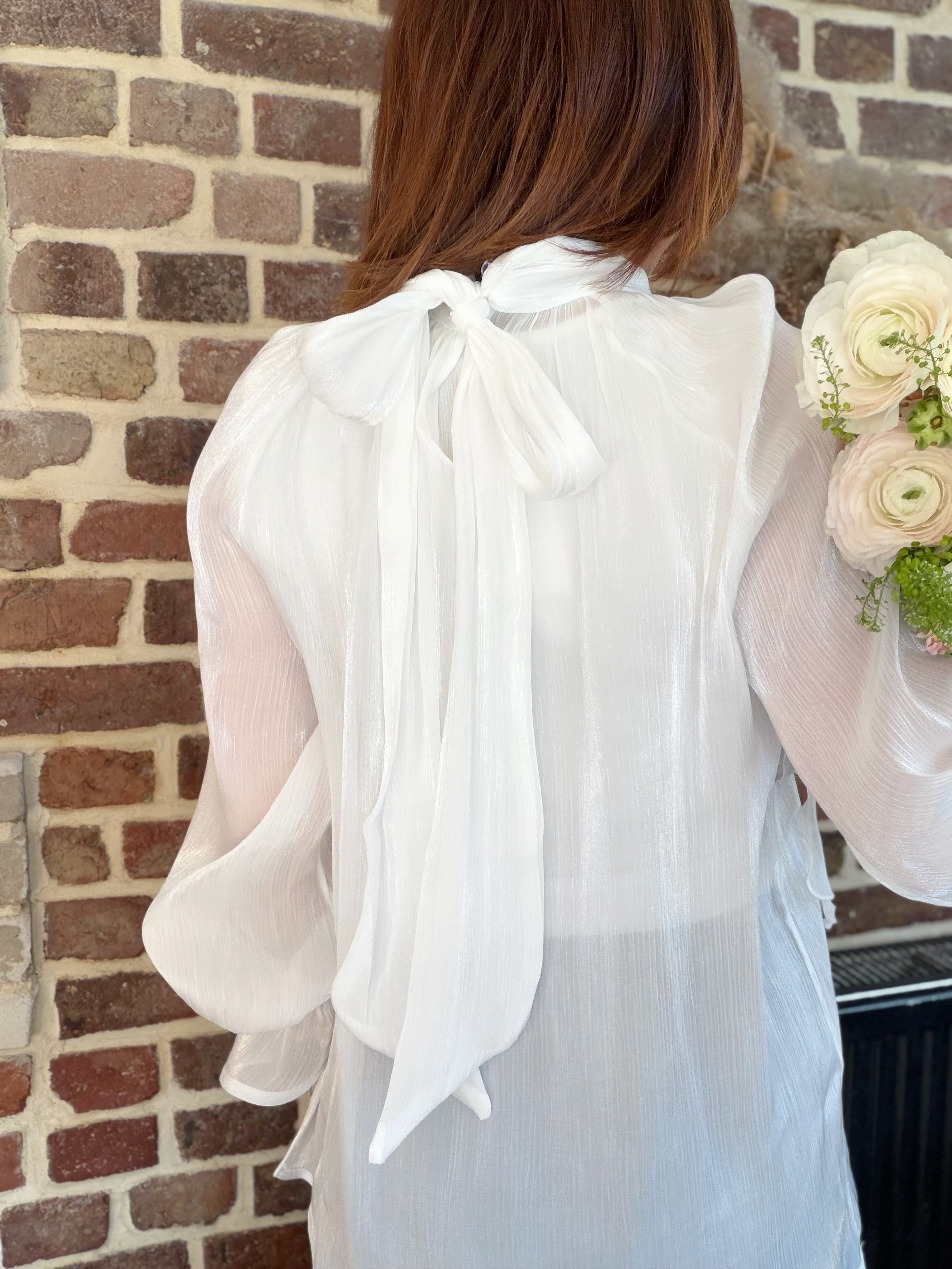 Blouse transparente brillante