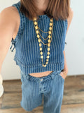Top rayures jean