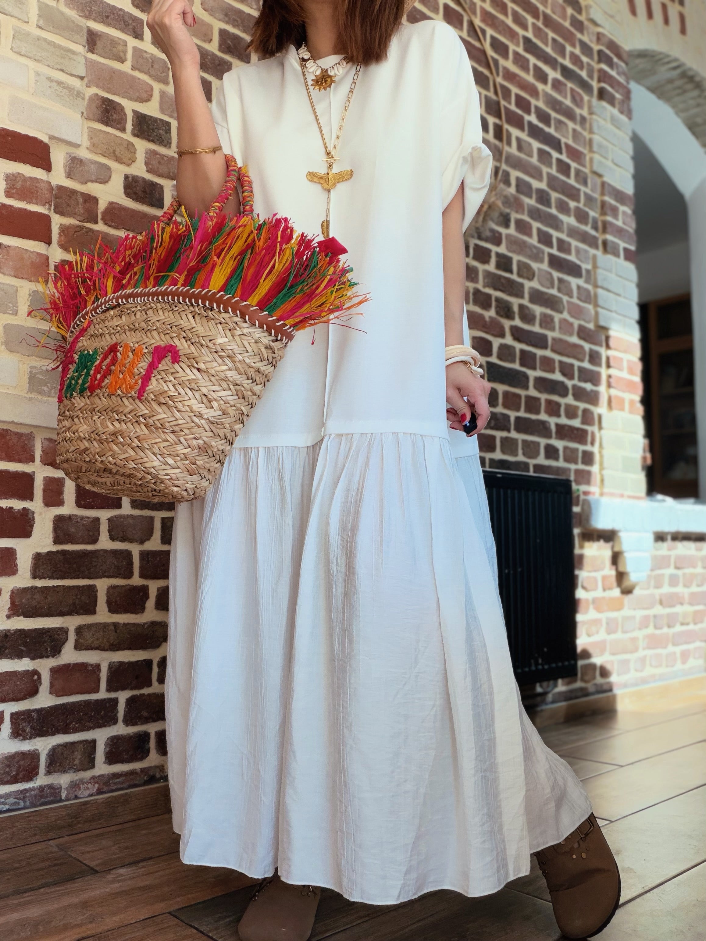 Robe longue blanche