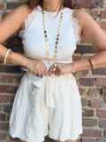 Débardeur dentelle blanc
