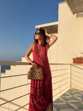 Robe droite terracotta
