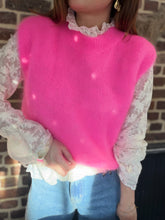 Charger l'image dans la galerie, Pull sans manches rose fluo
