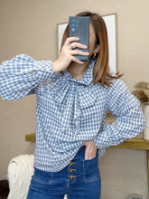 Charger l'image dans la galerie, Blouse carreaux bleus
