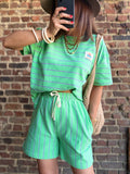 Ensemble rayé vert