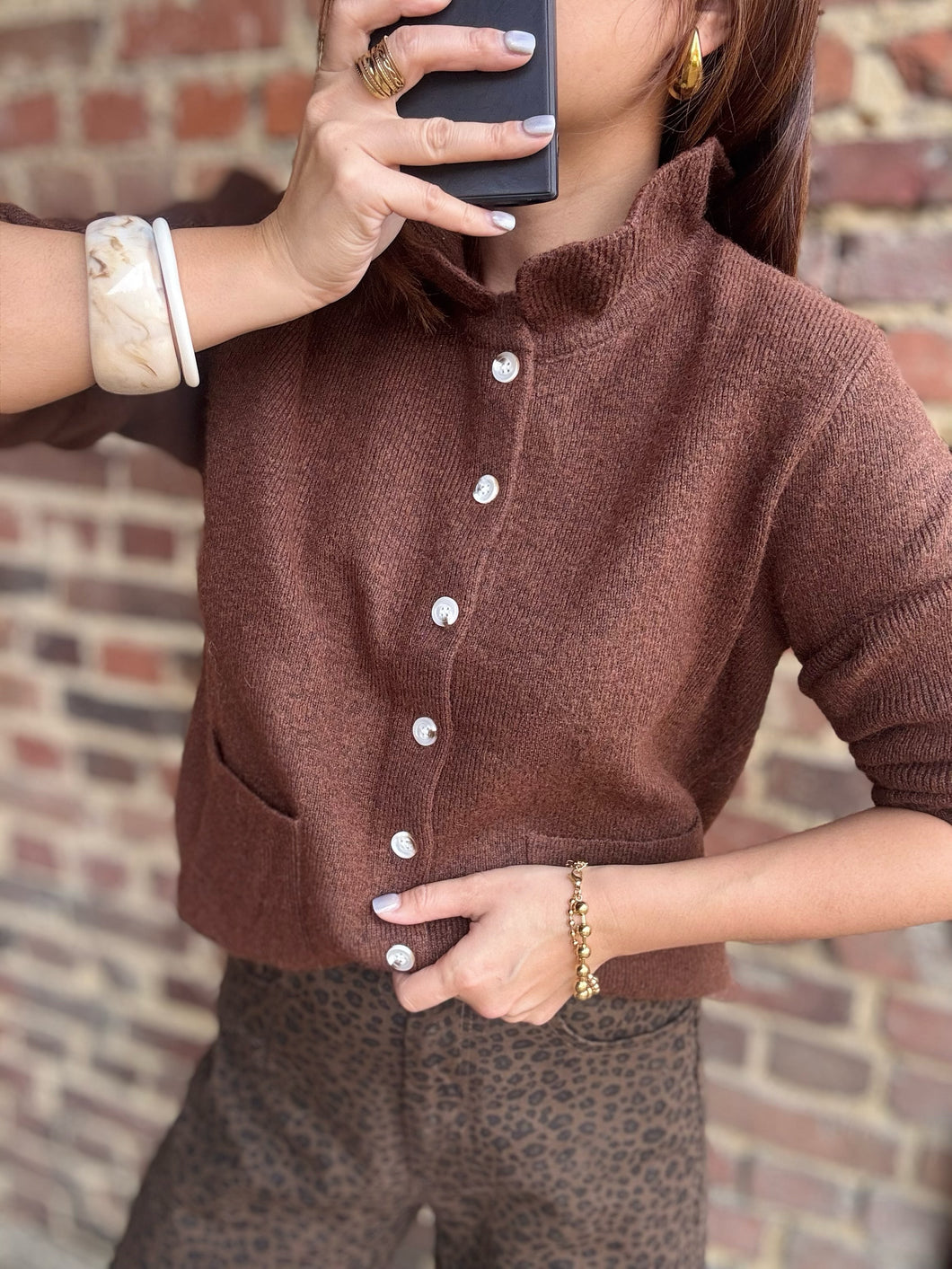 Gilet choco col victorien