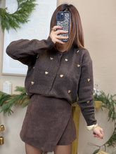 Charger l'image dans la galerie, Gilet choco avec cœur doré
