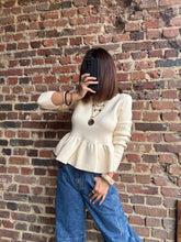 Charger l&#39;image dans la galerie, Jean ballon bleu à coutures
