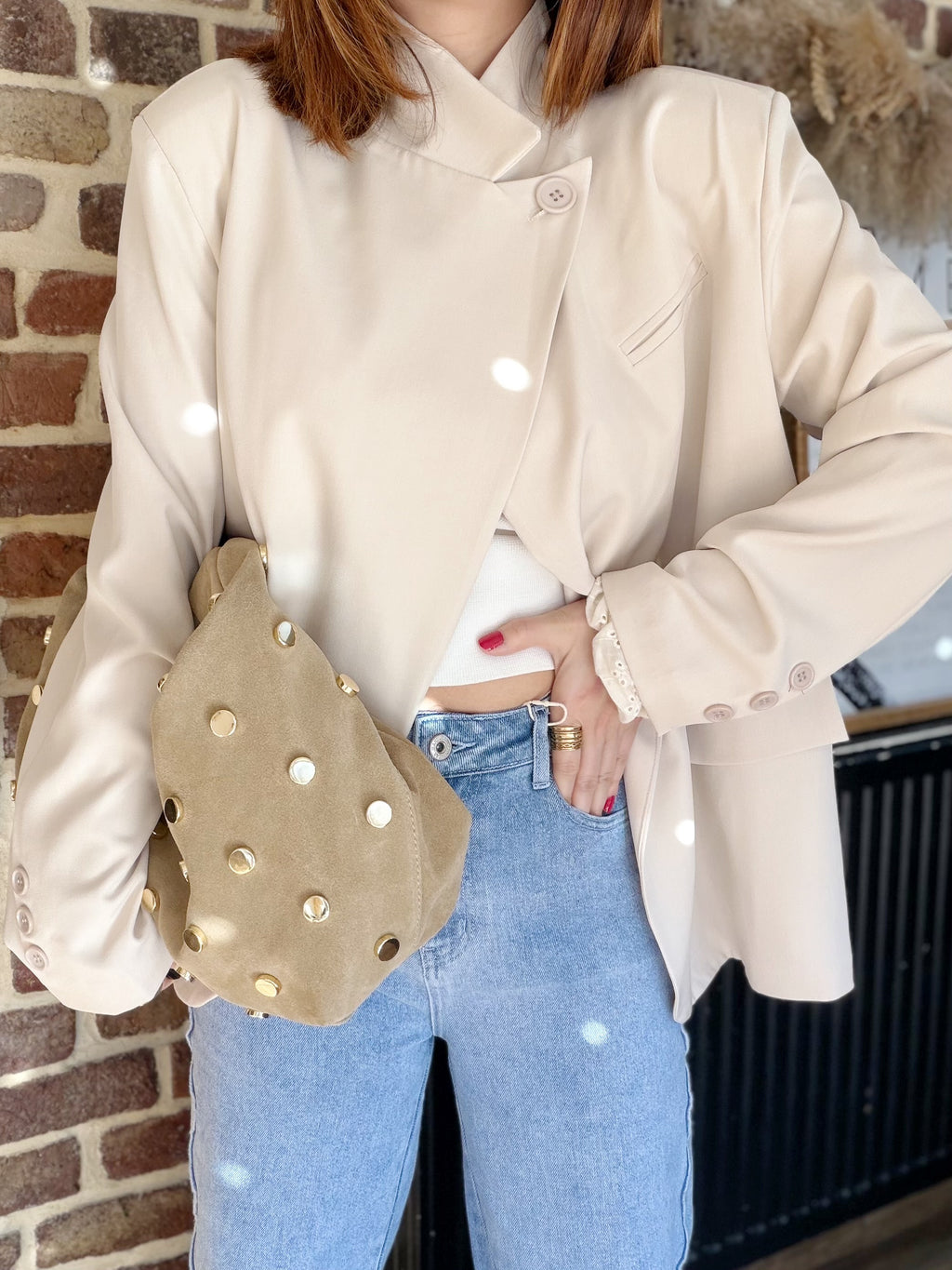 Blazer croisé écru - PRECOMMANDE