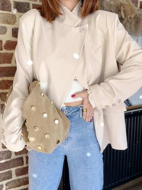 Blazer croisé écru