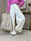 Pantalon ballon wide beige