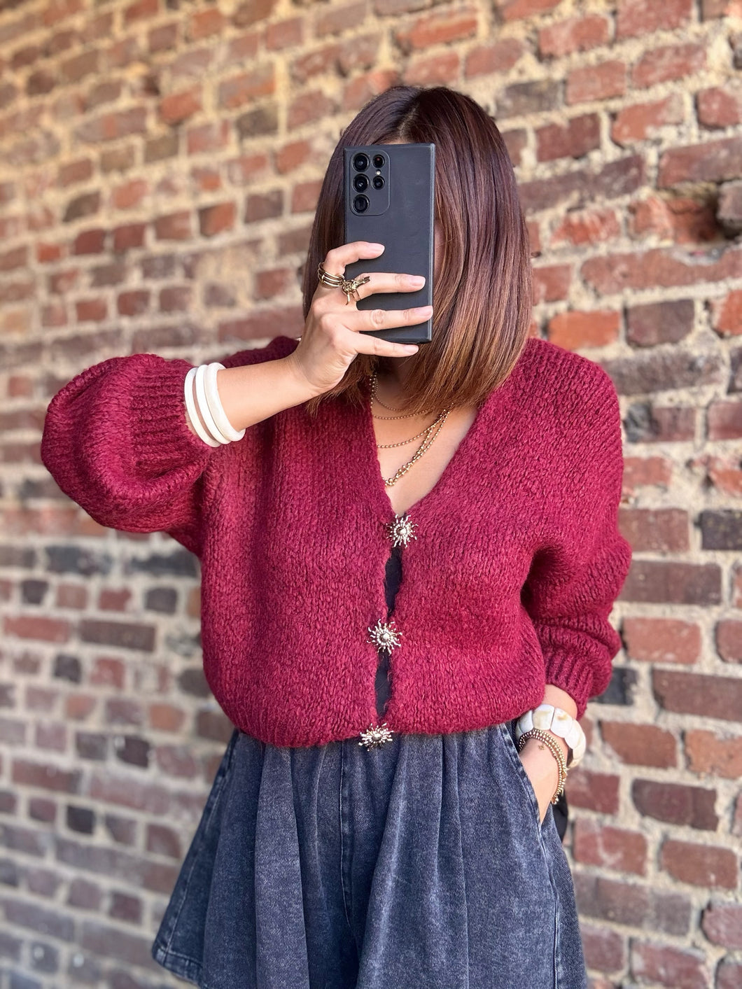 Gilet soleil bordeaux