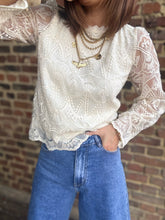 Charger l&#39;image dans la galerie, Blouse transparente dentelle
