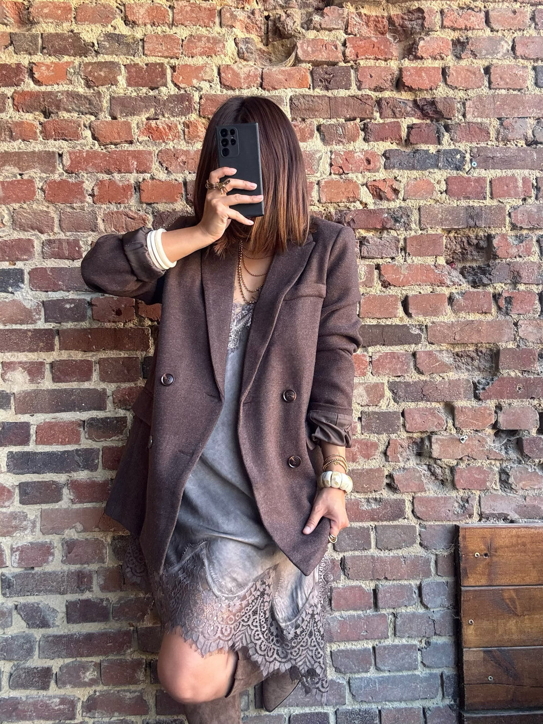 Robe asymétrique choco