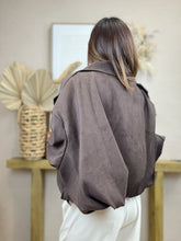 Charger l&#39;image dans la galerie, Veste choco large imitation daim
