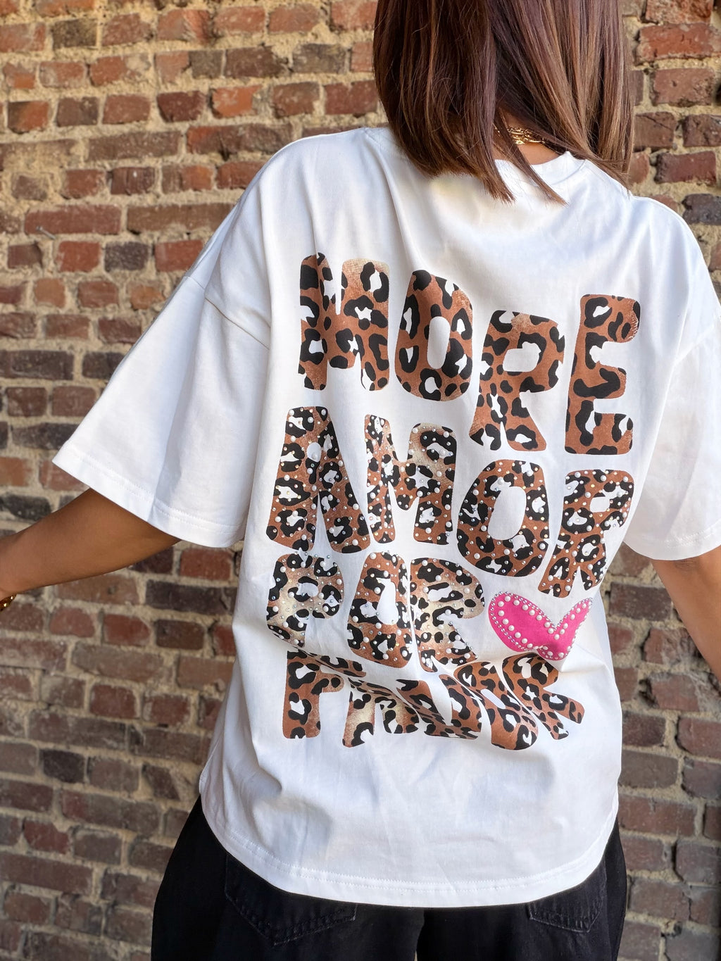 T shirt amour forever léopard