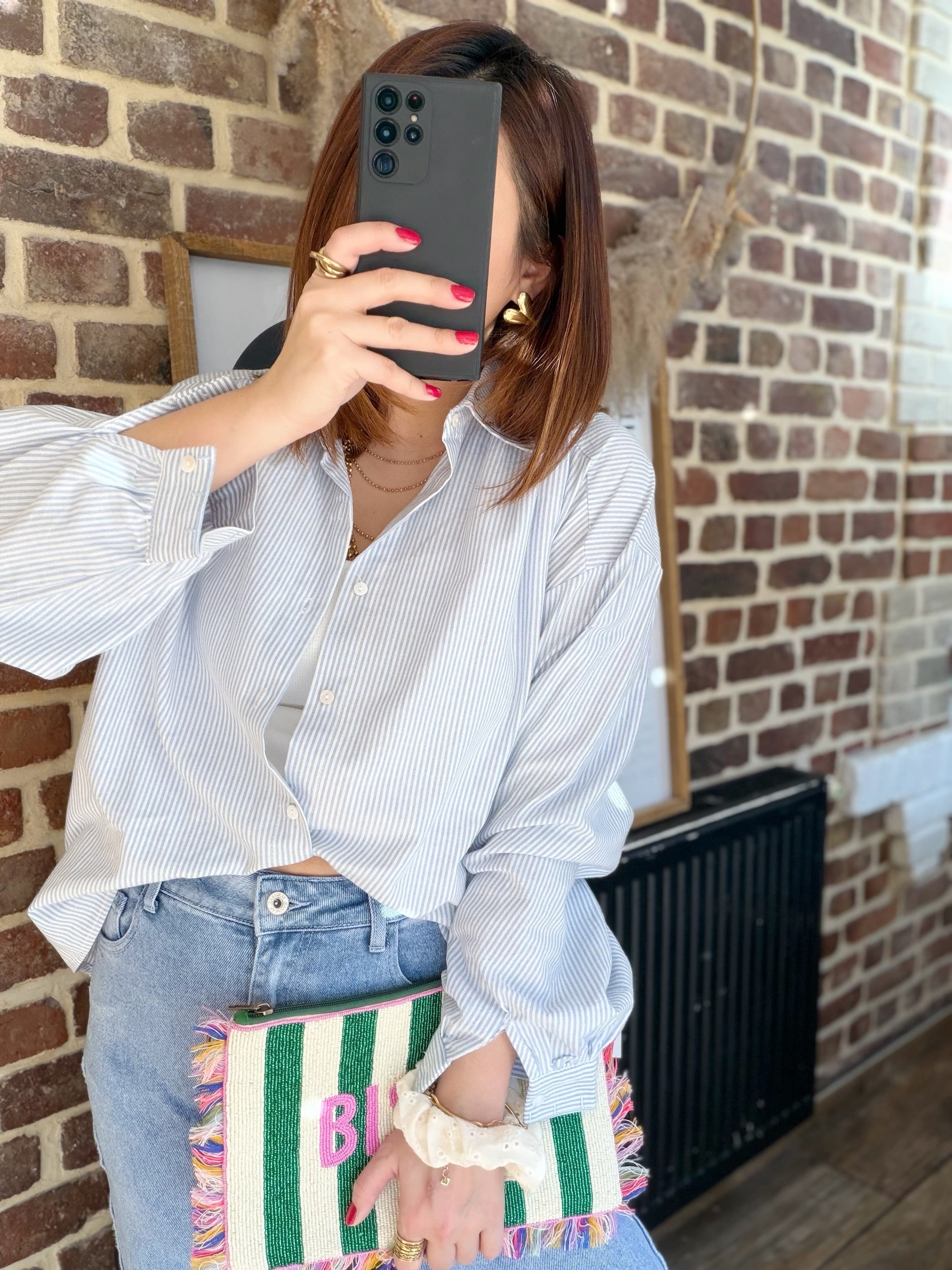 Pochette bisou écru