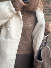 Charger l&#39;image dans la galerie, Manteau écru moumoute

