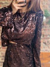 Charger l&#39;image dans la galerie, Blouse choco à strass
