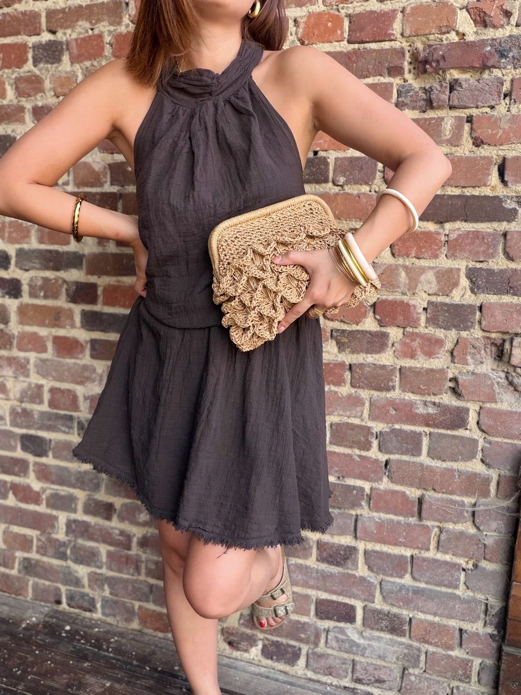 Robe courte chocolat
