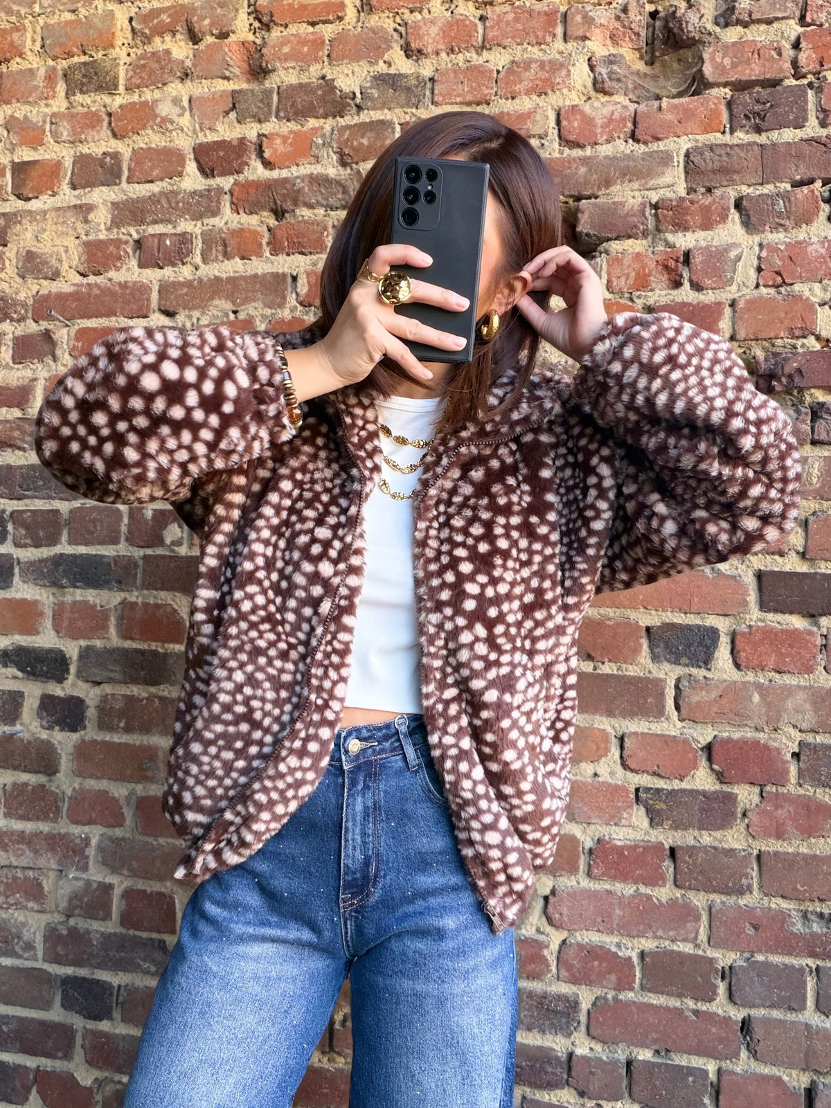 Veste fausse fourrure Bambi