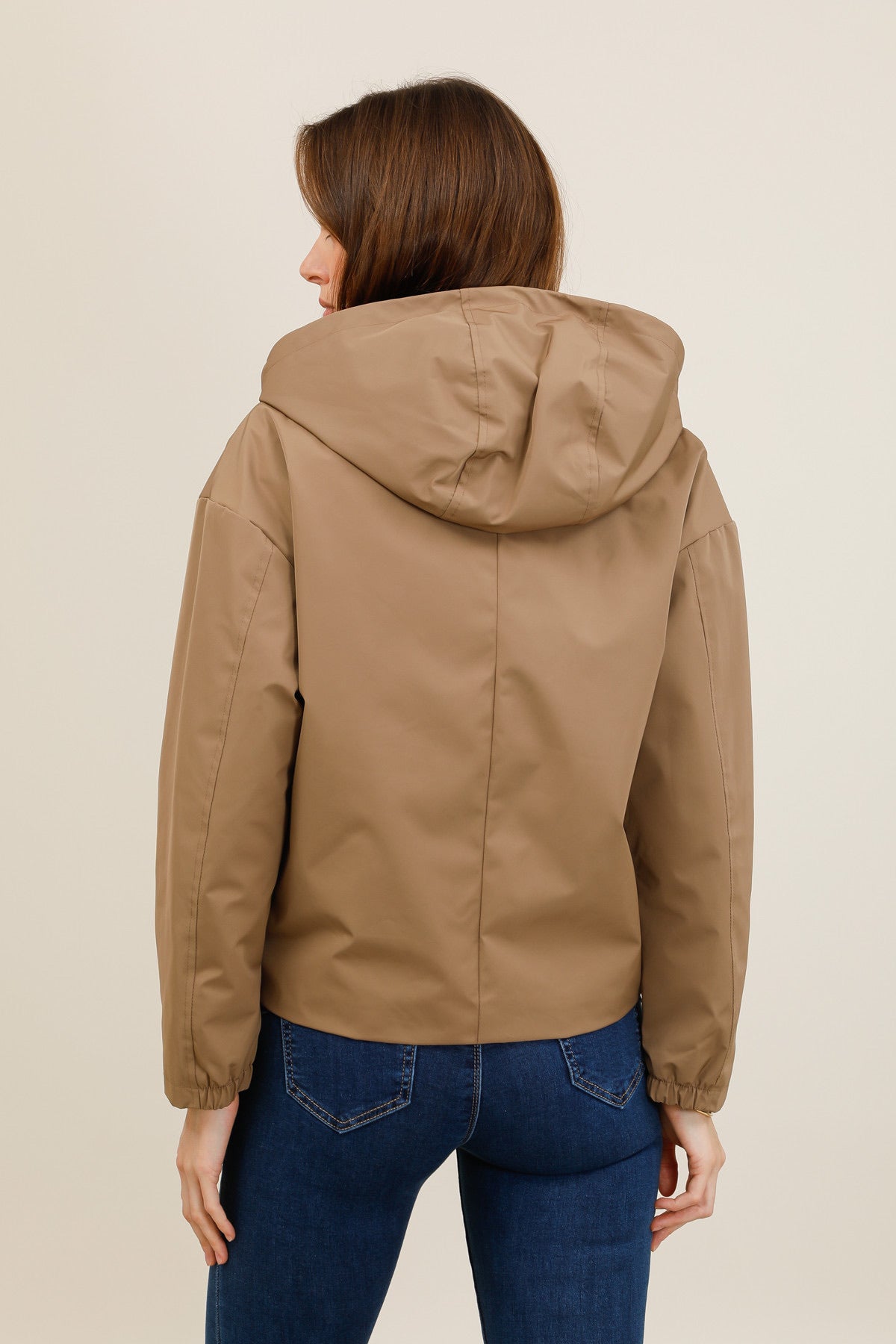 Blouson imperméable camel