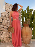 Robe terracota à collier