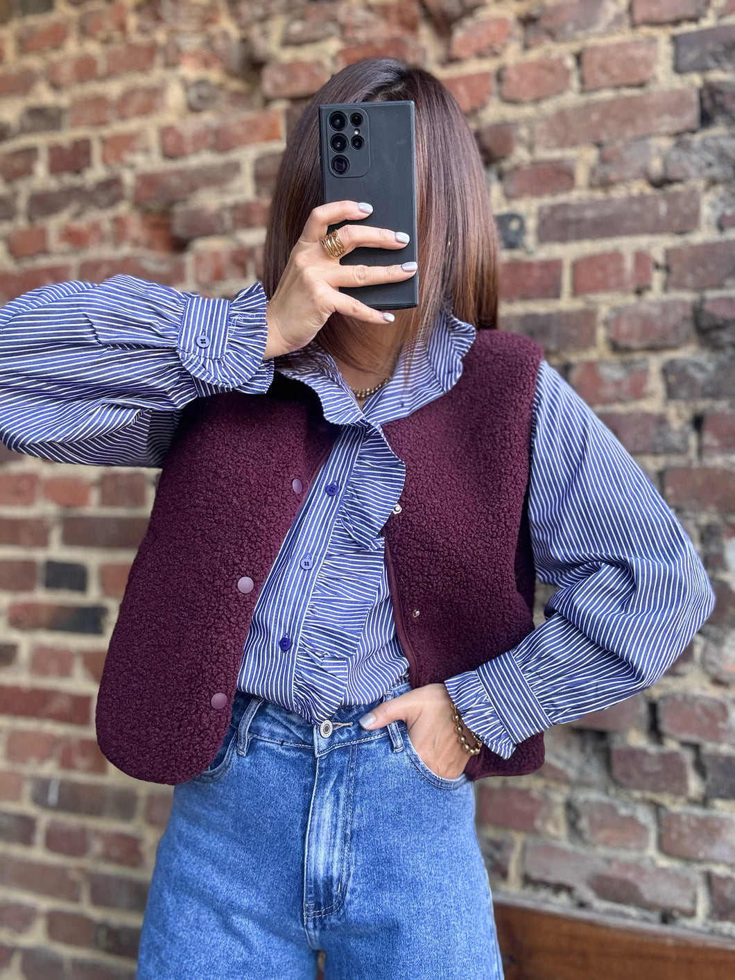 Veste Bordeaux sans manches