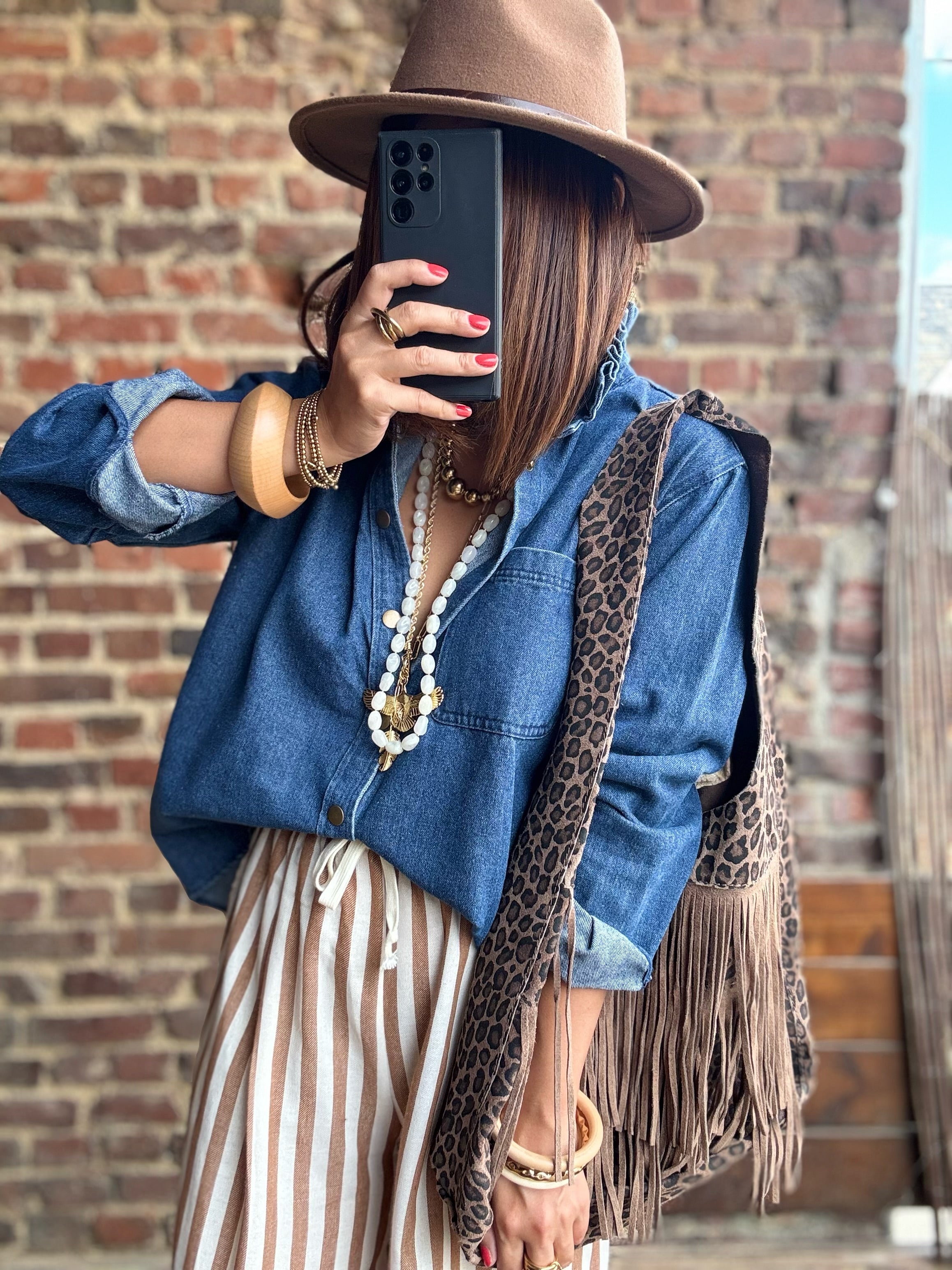 Surchemise bleue jean