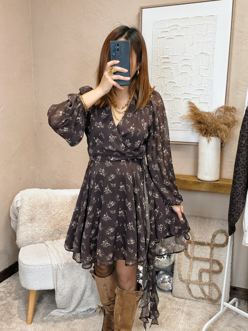Robe avec motifs floral