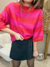 Charger l'image dans la galerie, Pull rayé manches trois quarts
