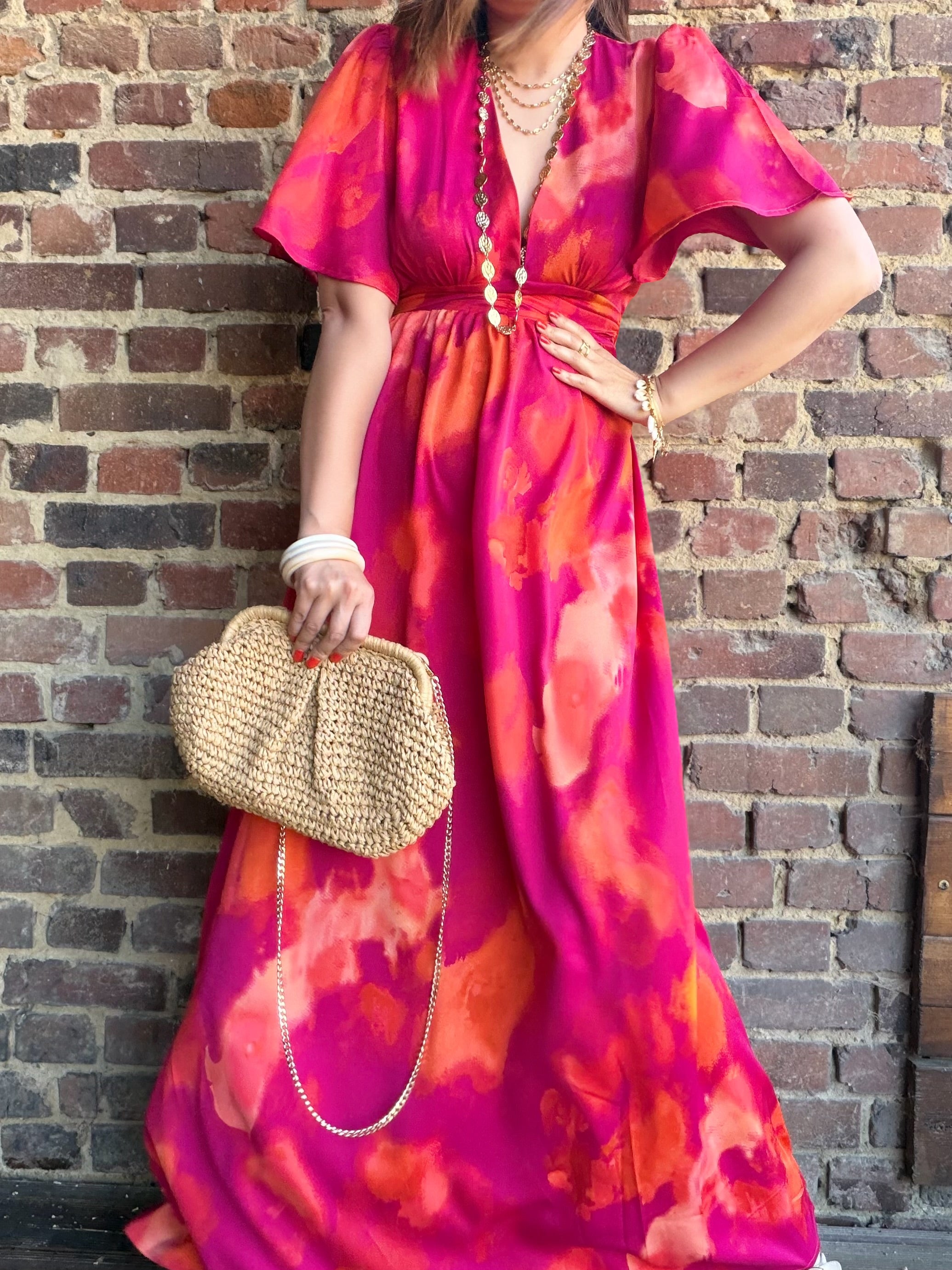 Robe colorée dos nu